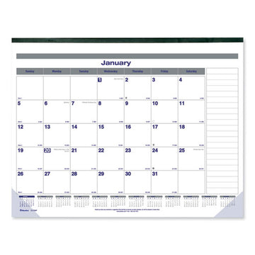 Blueline® Net Zero Carbon Monthly Desk Pad Calendar, 22 X 17, White-gray-blue Sheets, Black Binding, 12-month (jan To Dec): 2022 freeshipping - TVN Wholesale